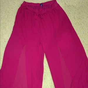 Red wise leg pants (with slits)